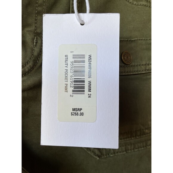 FRAME women Utility Pocket Crop Cargo Pant size 24 Washed Winter Moss 24x26 $288 - Picture 7 of 10